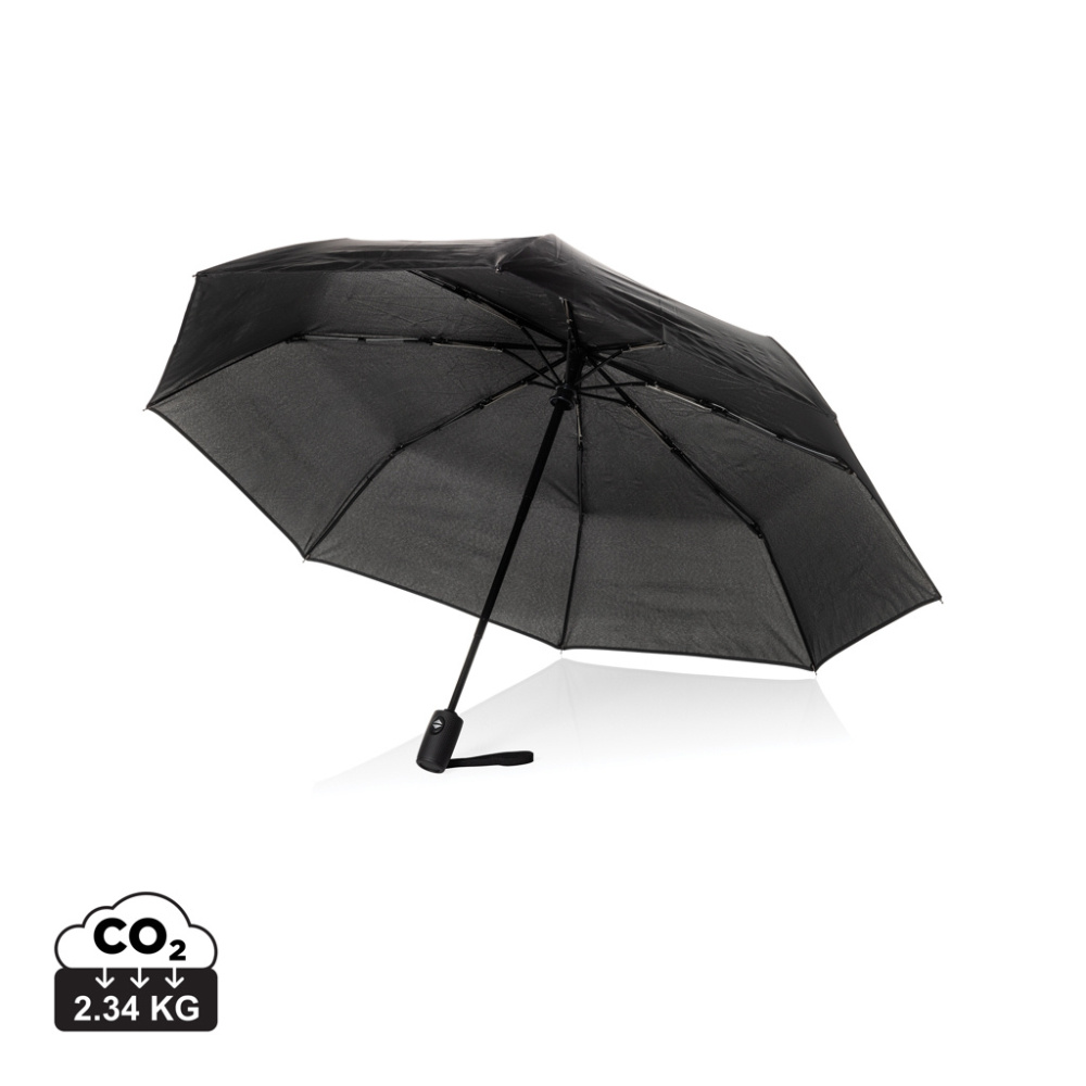 Logo trade promotional merchandise photo of: Swiss Peak Vito Aware™ RPET 21 inch auto open/close umbrella