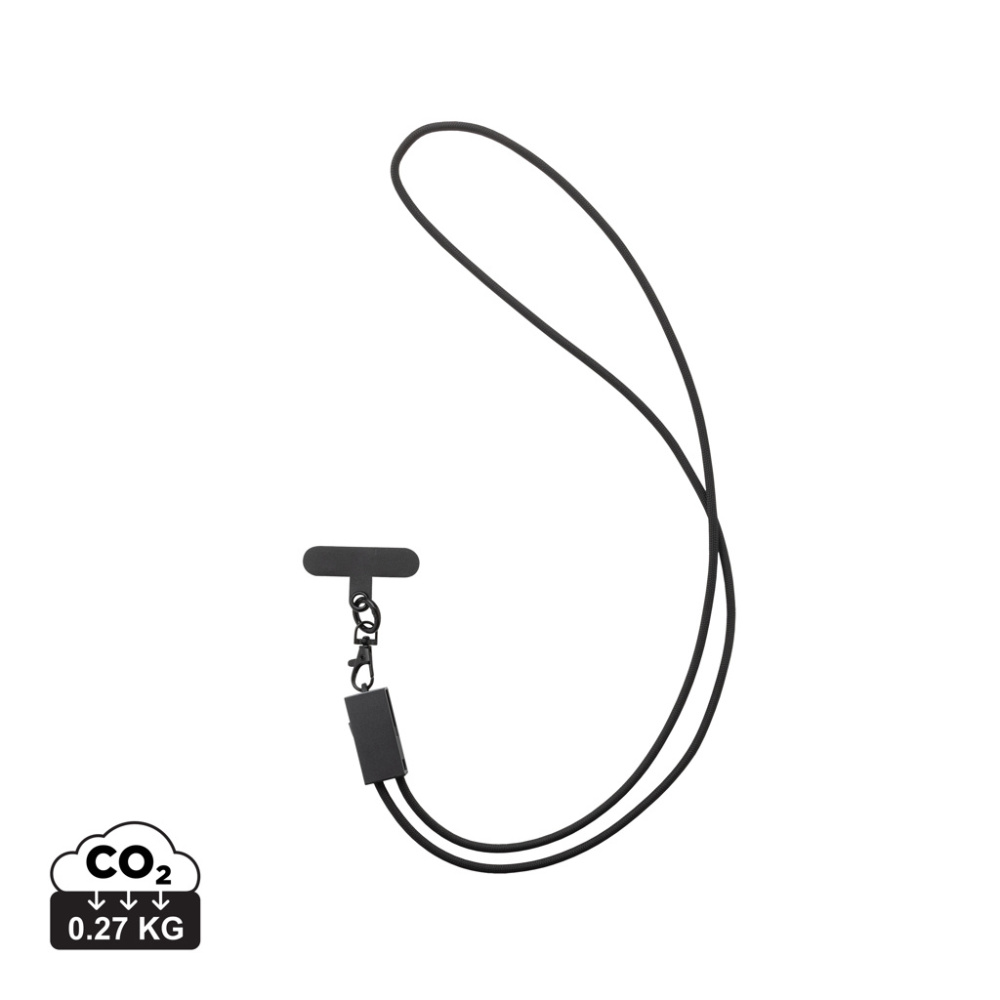Logo trade corporate gifts image of: Terra RCS recycled PET phone cord with dual charge cable
