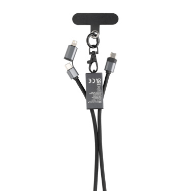Logotrade promotional products photo of: Terra RCS recycled PET phone cord with dual charge cable