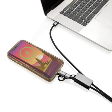 Logotrade advertising product image of: Terra RCS recycled PET phone cord with dual charge cable