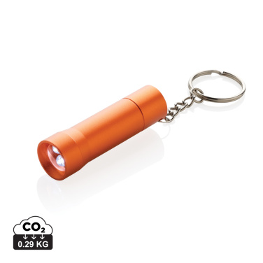 Logo trade promotional giveaways image of: Flash RCS recycled aluminium keychain torch