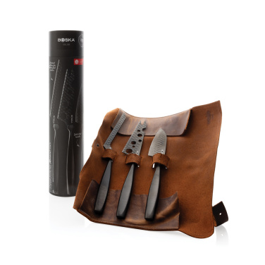 Logotrade promotional item image of: BOSKA Cheese Knife Set Monaco+ Black