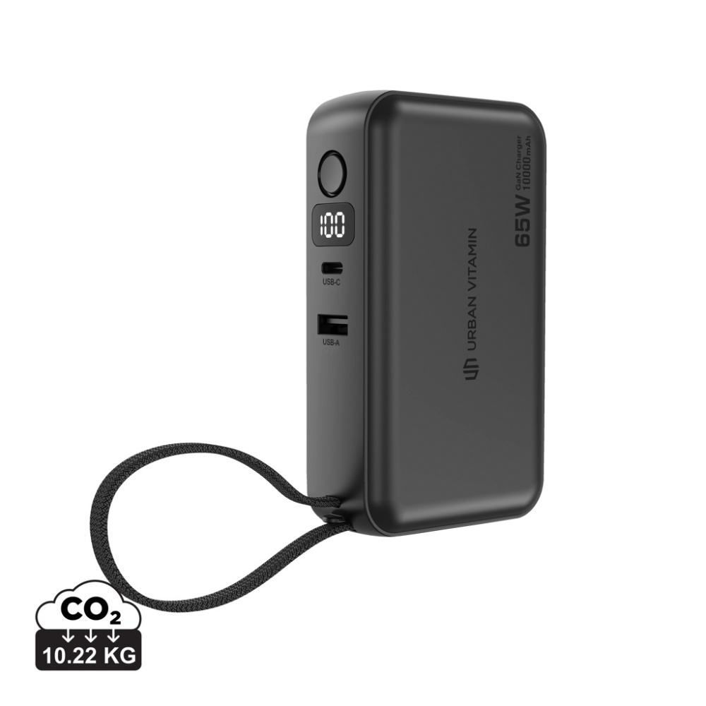 Logotrade promotional product image of: Urban Vitamin Eureka hybrid GANcharger 10000mah powerbank65W