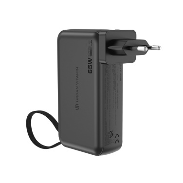 Logo trade promotional gifts picture of: Urban Vitamin Eureka hybrid GANcharger 10000mah powerbank65W