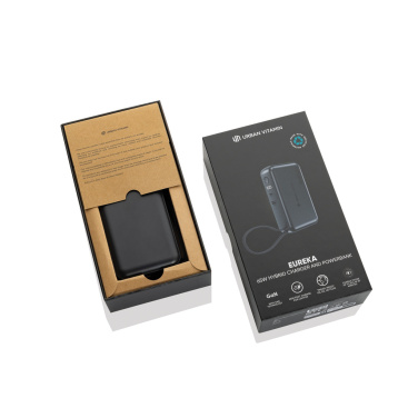 Logo trade promotional gifts image of: Urban Vitamin Eureka hybrid GANcharger 10000mah powerbank65W