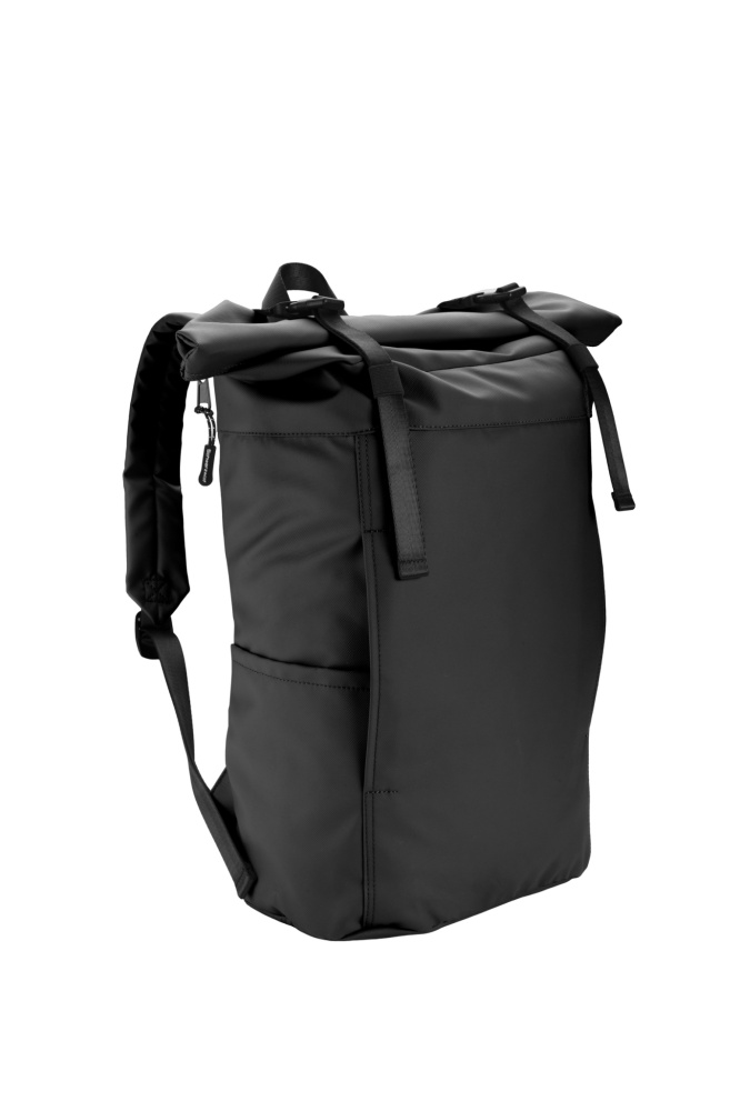 Logo trade promotional merchandise picture of: Rolltop backpack PEKTUSAN Schwarzwolf