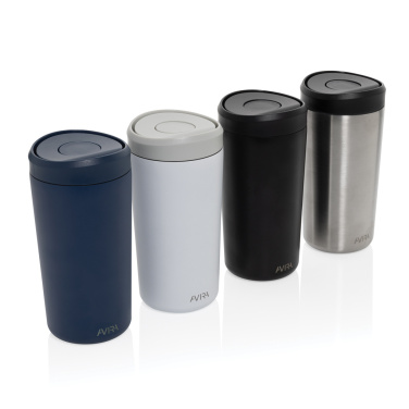 Logo trade corporate gifts image of: Avira Alix RCS re-steel click tumbler 400ML