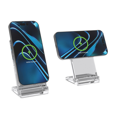 Logo trade promotional merchandise picture of: Magcharge 15W magnetic wireless charging stand