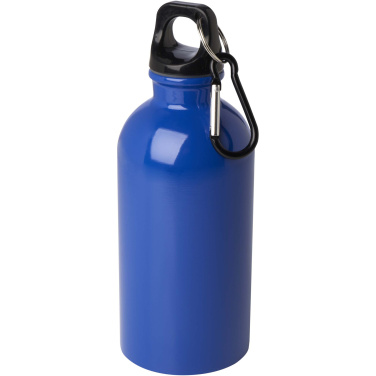Logotrade promotional gifts photo of: Oregon 400 ml RCS certified single wall stainless steel water bottle with carabiner