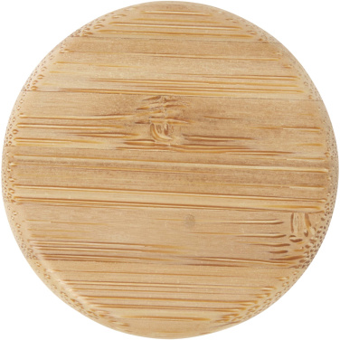 Logo trade advertising products picture of: Lume 500 ml matte soda lime glass bottle with bamboo lid