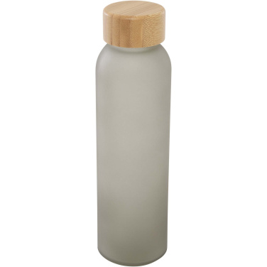 Logotrade promotional item image of: Lume 500 ml matte soda lime glass bottle with bamboo lid