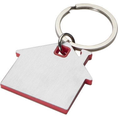 Logo trade promotional gifts image of: Nook house-shaped keychain