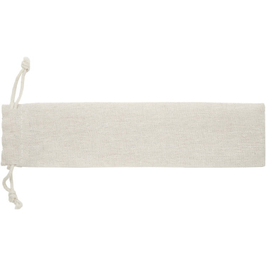 Logo trade promotional gifts image of: Root 5-piece stainless steel and beech wood cutlery set