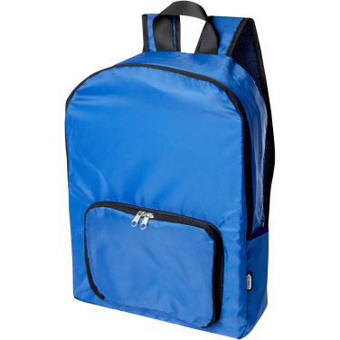 Logo trade promotional items image of: EcoFold RPET foldable backpack 15L