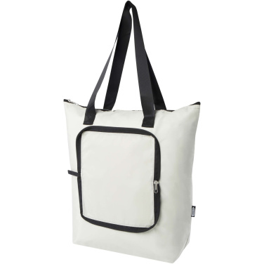 Logotrade business gift image of: EcoFold RPET foldable tote cooler bag 15L