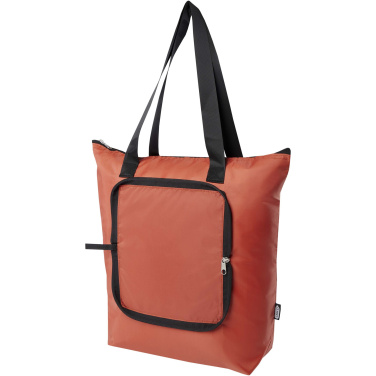 Logotrade corporate gift picture of: EcoFold RPET foldable tote cooler bag 15L