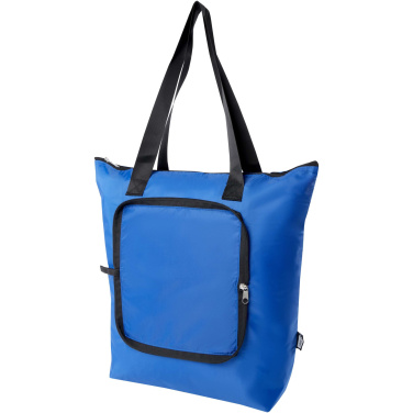 Logo trade promotional gifts image of: EcoFold RPET foldable tote cooler bag 15L