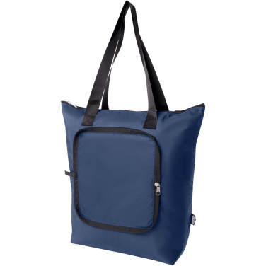 Logo trade corporate gift photo of: EcoFold RPET foldable tote cooler bag 15L