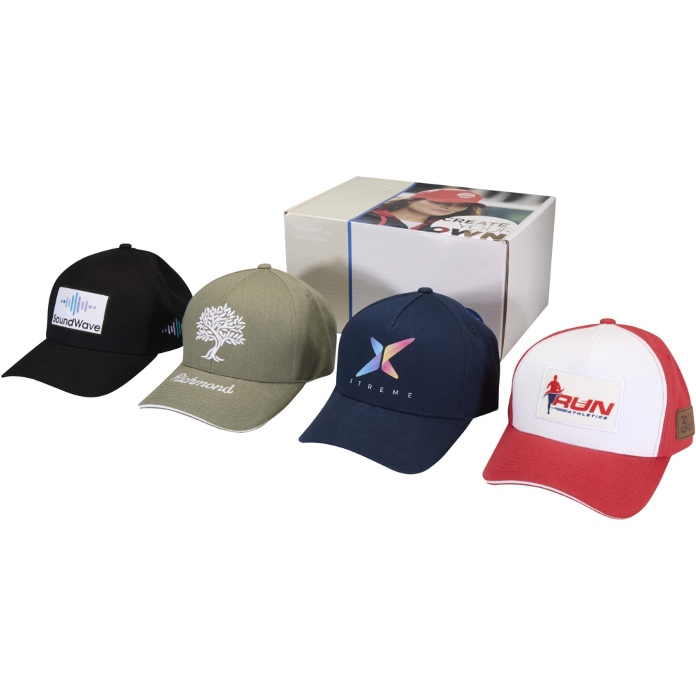 Logotrade promotional merchandise photo of: Recycled caps sample box