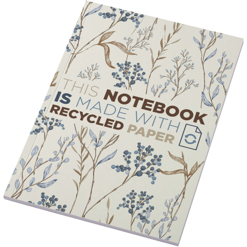 Logo trade advertising products picture of: Novella Austen A5 recycled soft cover notebook - 50 sheets