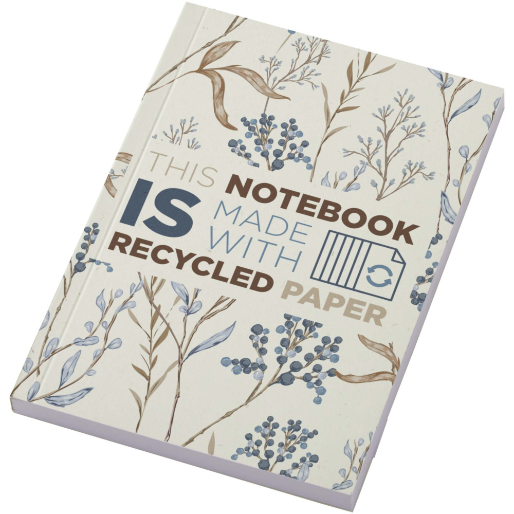 Logo trade advertising product photo of: Novella Austen A6 recycled soft cover notebook - 100 sheets