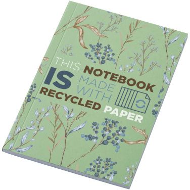 Logo trade promotional gifts picture of: Novella Austen A6 recycled soft cover notebook - 50 sheets