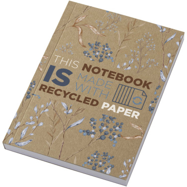 Logotrade promotional product image of: Novella Austen A6 recycled soft cover kraft notebook - 100 sheets