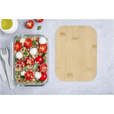 Logotrade promotional product image of: Roby glass lunch box with bamboo lid