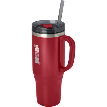 Logotrade promotional item picture of: Melbourne 1200 ml RCS certified insulated tumbler with straw