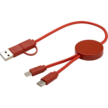 Logo trade promotional gifts image of: Citala 5-in-1 recycled plastic 30 cm data sync and 27W fast charge cable