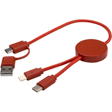 Logotrade promotional merchandise image of: Citala 5-in-1 recycled plastic 30 cm data sync and 27W fast charge cable