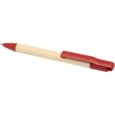Logo trade promotional products image of: Liliana sugarcane paper ballpoint pen (blue ink)