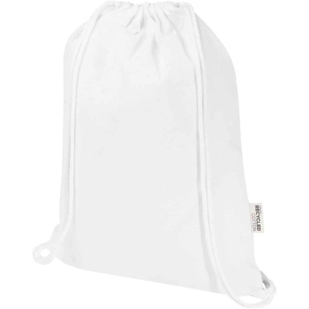 Logo trade promotional giveaways image of: Oregon Blend 140 g/m² GRS recycled drawstring bag 5L