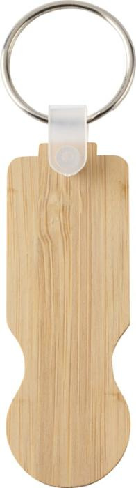 Logo trade advertising products picture of: Ronan bamboo trolley keychain