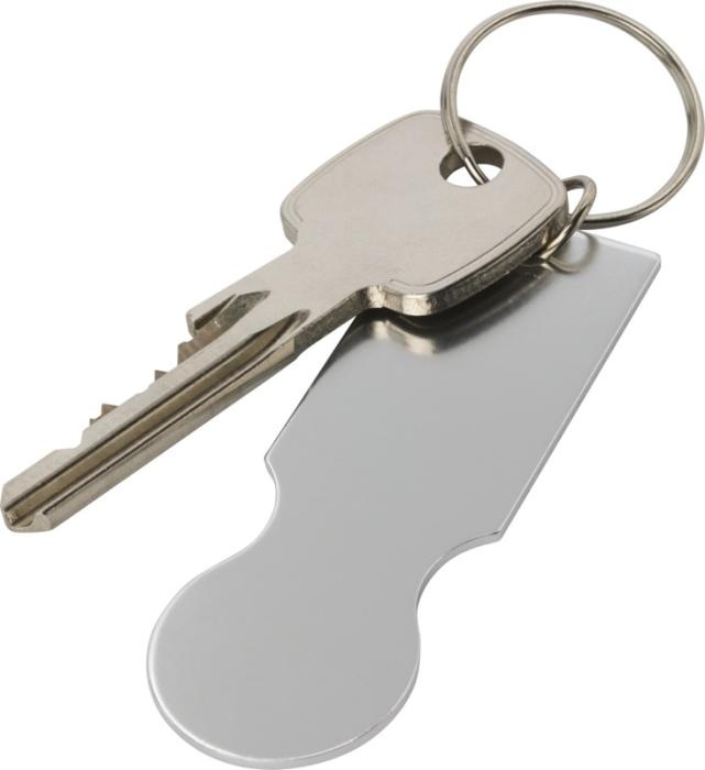 Logo trade promotional gifts image of: Rhea shopping cart keyring