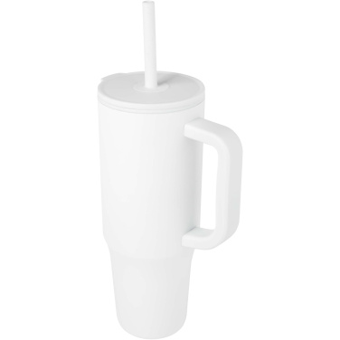 Logotrade promotional gift image of: Brady 900 ml RCS certified insulated tumbler with silicone straw
