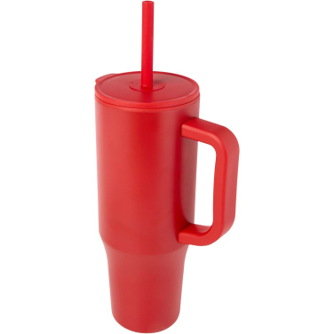 Logotrade advertising products photo of: Brady 900 ml RCS certified insulated tumbler with silicone straw