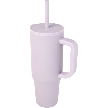 Logotrade promotional products photo of: Brady 900 ml RCS certified insulated tumbler with silicone straw
