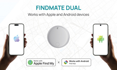 Logotrade promotional products photo of: Findmate Dual RCS recycled plastic item finder IPX 5