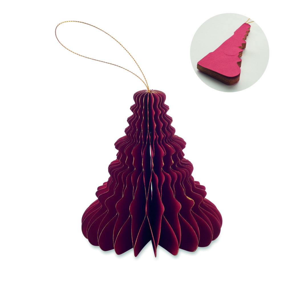 Logo trade promotional products image of: Christmas paper tree hanger