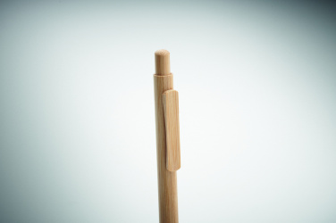 Logo trade advertising products image of: Bamboo automatic ball pen