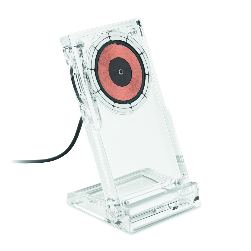 Logo trade business gift photo of: Acrylic wireless charger 15W