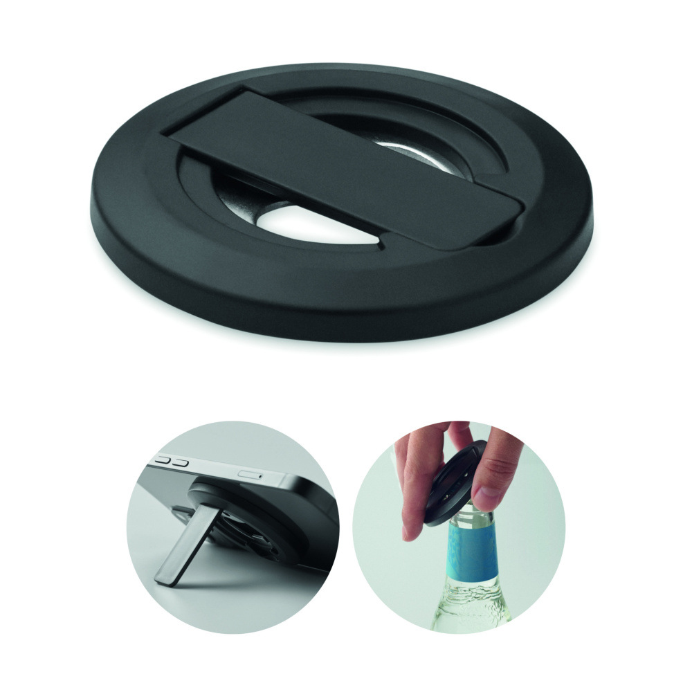 Logotrade promotional item picture of: Phone holder and bottle opener