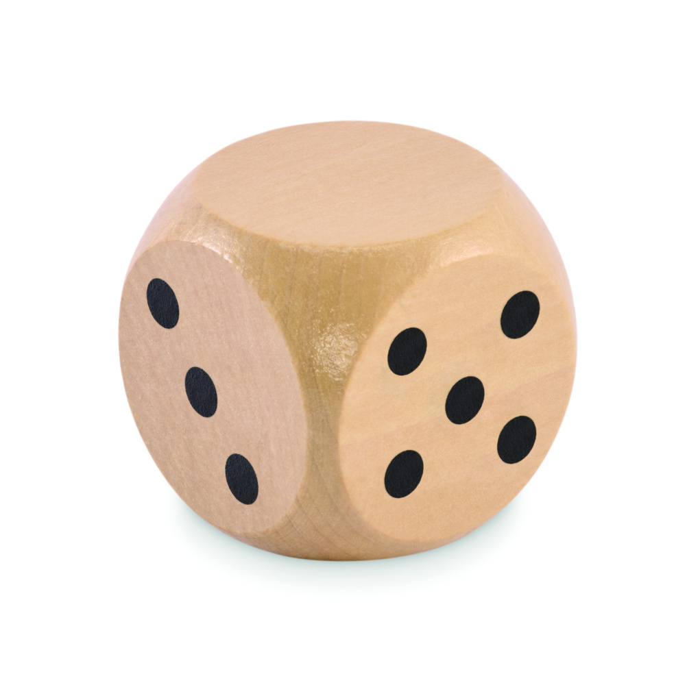 Logo trade corporate gifts picture of: Schima wooden dice 5cm dia