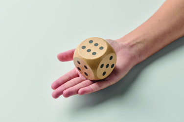 Logo trade advertising products image of: Schima wooden dice 5cm dia