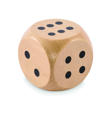 Logotrade promotional gift image of: Schima wooden dice 5cm dia