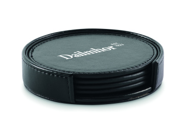 Logo trade promotional products picture of: Set of 4 PU coasters