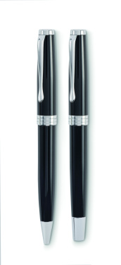 Logo trade promotional giveaways picture of: Ball pen and roller set