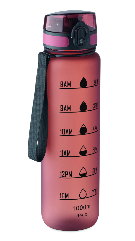 Logo trade promotional merchandise photo of: Sports water bottle RPET 1L