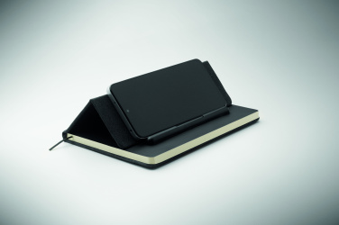Logo trade corporate gifts image of: A5 notebook with phone holder